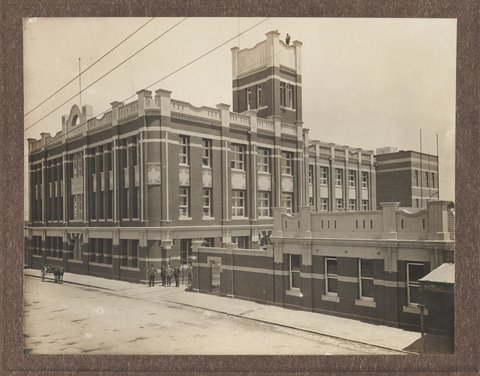 Exterior view of Factory Church Street Richmond showing new entrance gates constructed 1925 picture, 1925–26