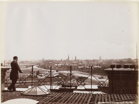 Bird's eye view of Melbourne, 1876–94