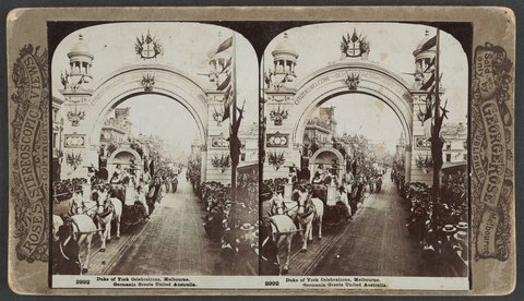 Duke of York Celebrations, Melbourne. Germania Greets United Australia, 1901
