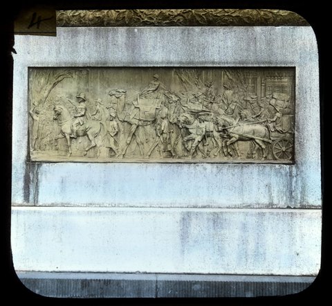 [Base (sic.) Reflief Burke & Wills Monument. Melbourne], 1898–1906