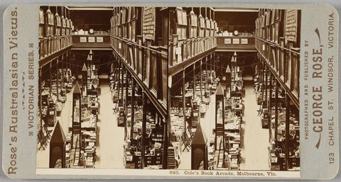 Cole's Book Arcade, Melbourne, Vic.[interior], 1890–1900