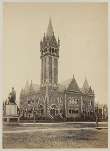 Independent Church, cnr. Collins & Russell Sts. Melbourne, 1875