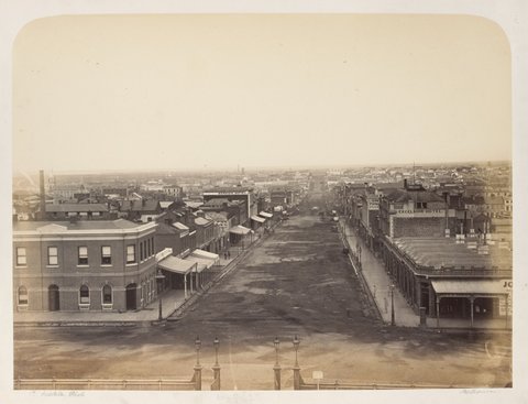 Bourke Street, Melbourne, c. 1861