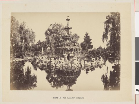 Scene in the Carlton gardens, 1877