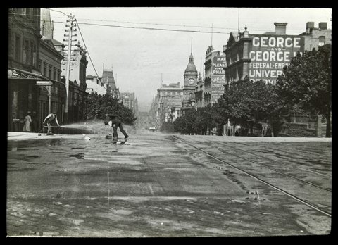 Collins Street [looking west from middle of Russell Street], 1900–05