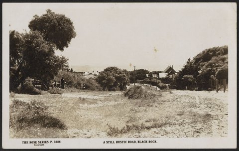 A STILL RUSTIC ROAD, BLACK ROCK, 1908?