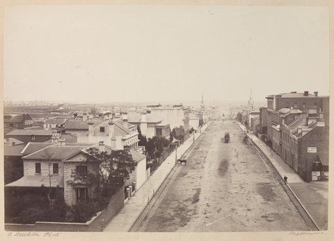 Collins Street from the Treasury looking west 1866