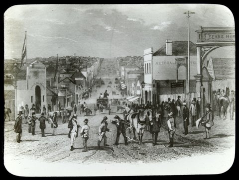 Early Melbourne, Bourke St, c. 1900