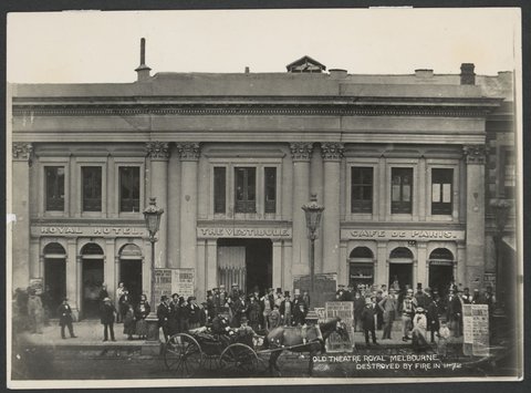 Old Theatre Royal Melbourne...Destroyed by fire in 1872