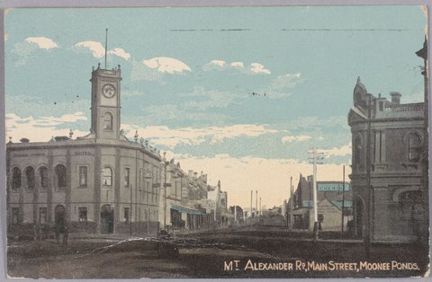 Mt. Alexander Rd. Main Street, Moonee Ponds, 1905?