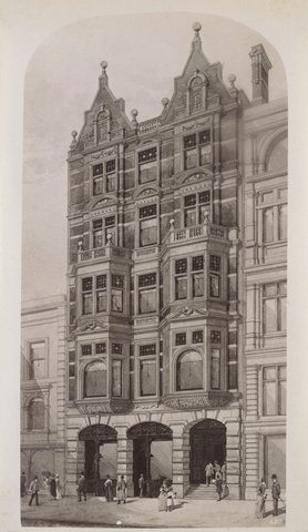New Athenaeum Club Collins St. [an architect's elevation], 1886–87