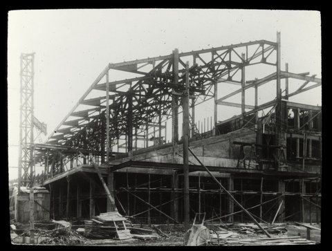 Steel framework of a Grandstand, Caulfield Racecourse, 1920–40