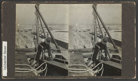 Saltwater River Bridge Footscray picture, c. 1912
