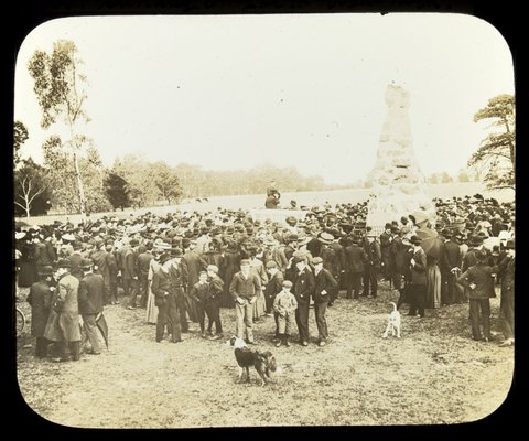 Burke & Wills Demonstration, 1905. Sunday August 20th Royal Park, 1898–1906