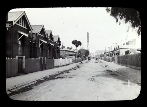 [Port Melbourne? - looking along suburban street], 1940s