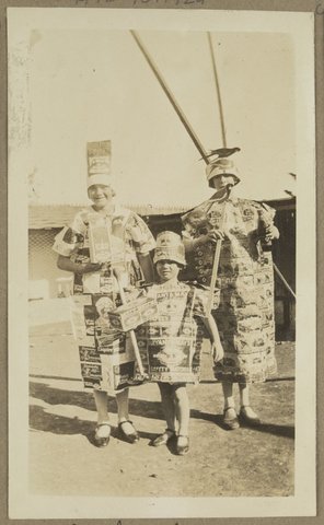 In centre, Joan Cole, 7 First St. West Richmond, 1929