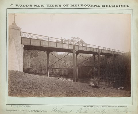 Richmond Park Bridge - Hawthorn, 1892–1900