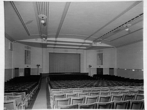 Auditorium of Surrey Theatre, 142 Union Road, Surrey Hills, Victoria looking towards screen, 1940?