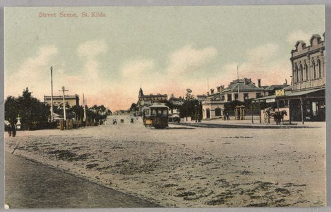 Street Scene, St. Kilda, c. 1908