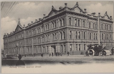 Railway Offices, Spencer Street, 1895–1915