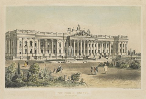 The Public Library, Melbourne, 1858?