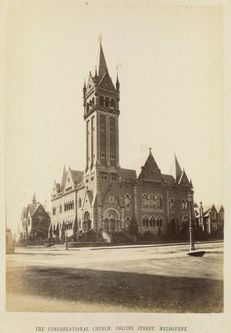 The Congregational Church, Collins Street, Melbourne, 1877