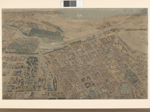 Isometrical plan of Melbourne & suburbs, 1866