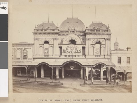 View of the Eastern Arcade, Bourke Street, Melbourne, 1877
