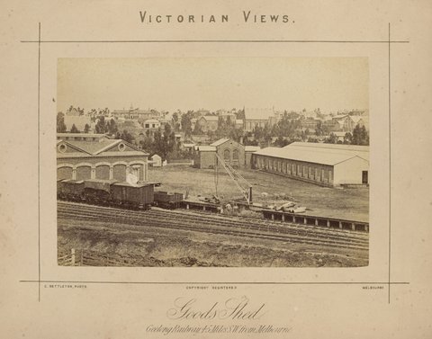 Goods shed, Geelong Railway, 45 Miles S.W. from Melbourne, 1870–80