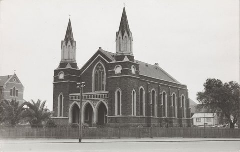 Old Methodist Church, Howard Street, North Melb. built in 1867, the last service was held on Sunday 12th July (this area is for a factory site.), 1936