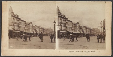 Bourke Street from Swanston Street, c. 1890
