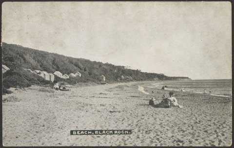 BEACH, BLACK ROCK, c. 1912