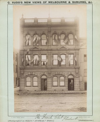 The French Club, Flinders St, 1886–87