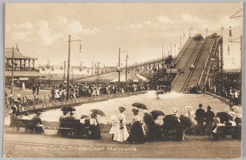 Shooting the Chute, Princes Court Melbourne, c. 1908