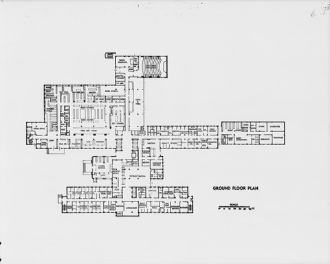 Ground floor plans for the Royal Melbourne Hospital, 1946