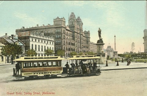 Grand hotel, Spring Street, Melbourne, 1911?