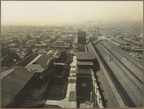 View of Richmond looking east from roof of Bryant & May factory, 1922