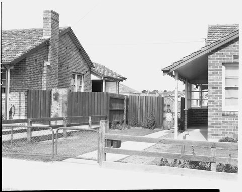Fences of Housing Commission homes, Coburg, Preston and Heidelberg area, c. 1947