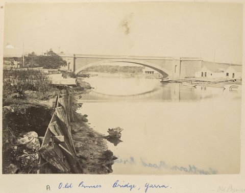 Old Princes Bridge, Yarra [Melbourne], 1873–82