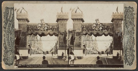 Duke of York Celebrations Melbourne. The Butter Arch Collins Street, 1901