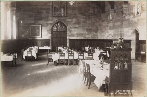 New Dining Hall at Ormond College [University of Melbourne], 1892–1900
