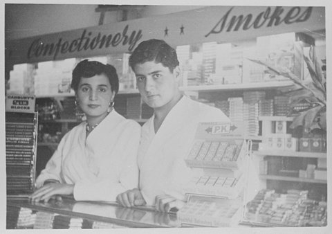 The shop at 37 Swanston St., run by Mick Bacash ... 1947