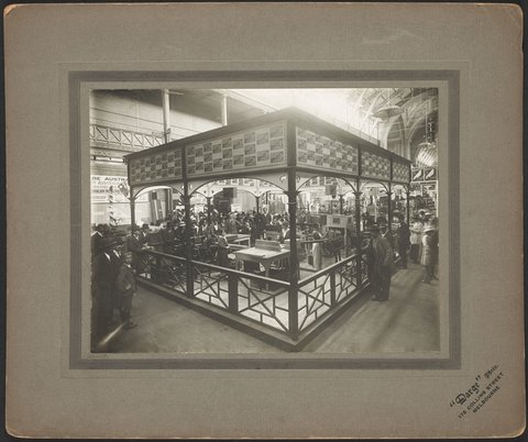 Bryant & May display stand at Exhibition Buildings, Melbourne, 1920–26