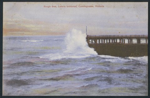 Rough Sea, Lake's entrance, Cunningham, Collingwood, 1900s