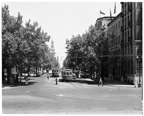 East end of Collins Street, 1954