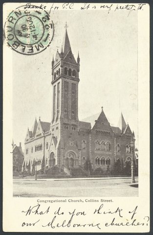 Congregational Church, Collins Street, c. 1906