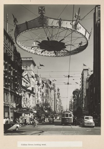 Collins Street looking west, 1954