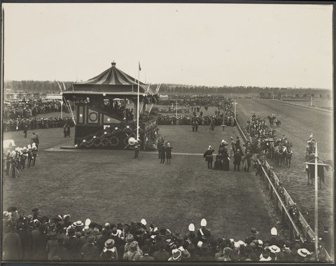 Royal review at Flemington, 1933