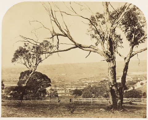 Views near Heidelberg : the Yarra flooded, c. 1858
