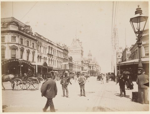 Swanston St Looking South, c. 1880